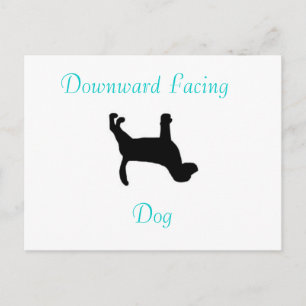 Yoga Downward Facing Dog Post Card