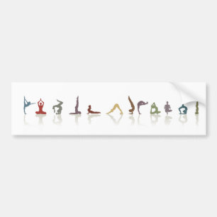yoga earth bumper sticker