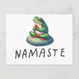 Yoga Eat sleep Yoga Repeat Frog Posing yoga Postcard