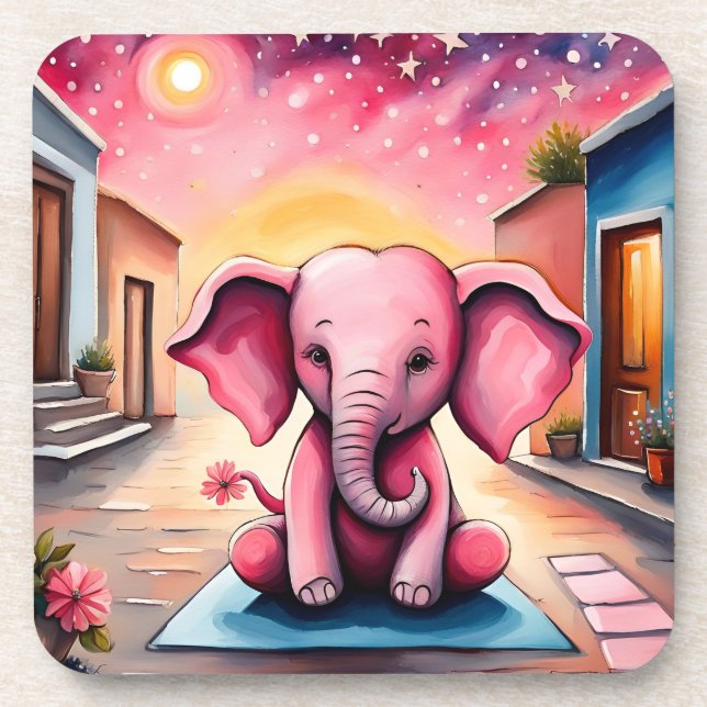 Yoga Elephant Coaster (Front)
