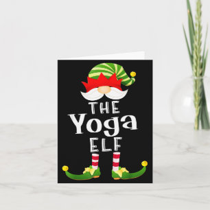 Yoga Elf Group Christmas Funny Pajama Party  Card