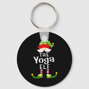Yoga Elf Group Christmas Funny Pajama Party  Key Ring