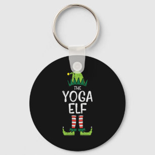 Yoga Elf Xmas PJs Matching Christmas Pyjamas For F Key Ring