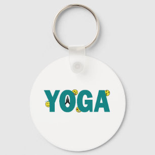Yoga Emoji Keychain