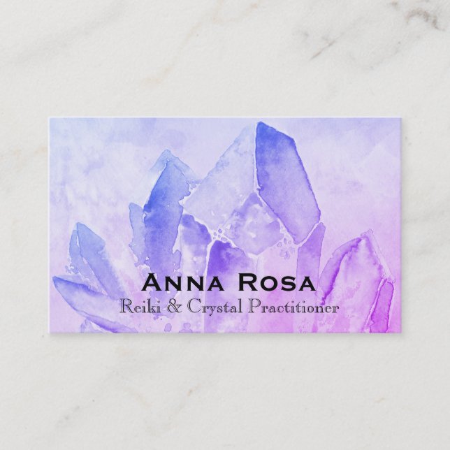 *~* Yoga Energy Healer Reiki Crystal Reiki Master Business Card (Front)