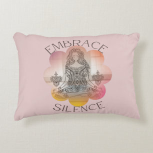 Yoga Enhance Silence Lotus flower for Yoga Lovers Decorative Cushion