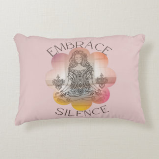 Yoga Enhance Silence Lotus flower for Yoga Lovers  Decorative Cushion