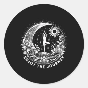 Yoga Enjoy The Journey _1 Classic Round Sticker