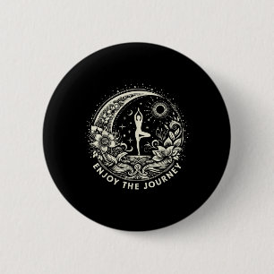 Yoga Enjoy The Journey 6 Cm Round Badge