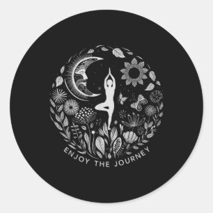 Yoga Enjoy The Journey Classic Round Sticker