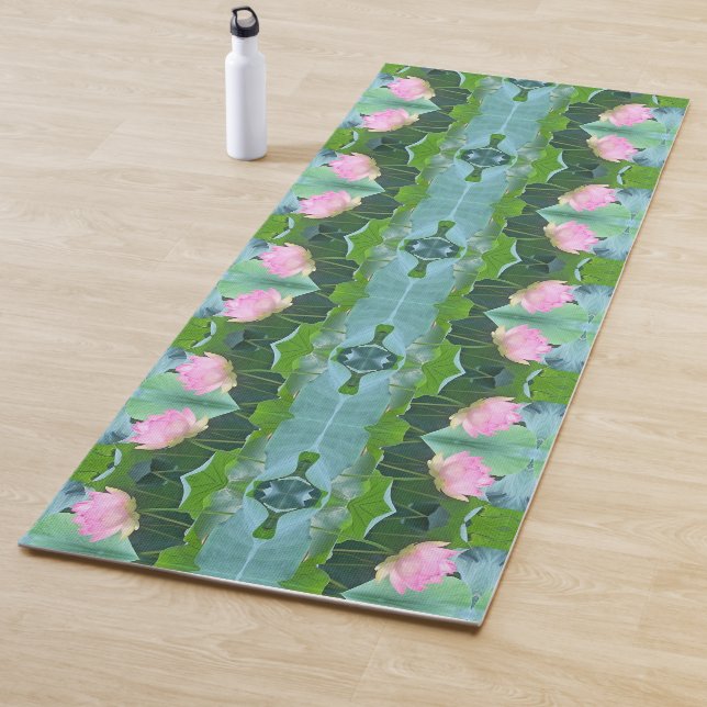 Yoga Exercise Mat Pink Lotus #1 (In Situ)