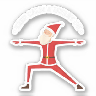 Yoga Fans Merry Christmas Stress Santa Meditation