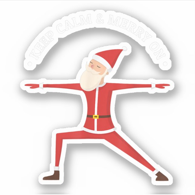 Yoga Fans Merry Christmas Stress Santa Meditation  (Front)