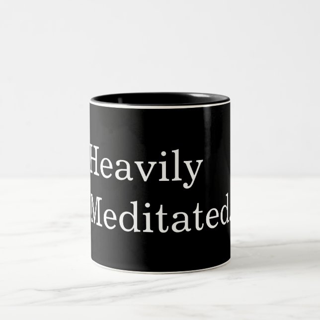 Yoga Fitness Heavily Meditated Two-Tone Coffee Mug (Center)