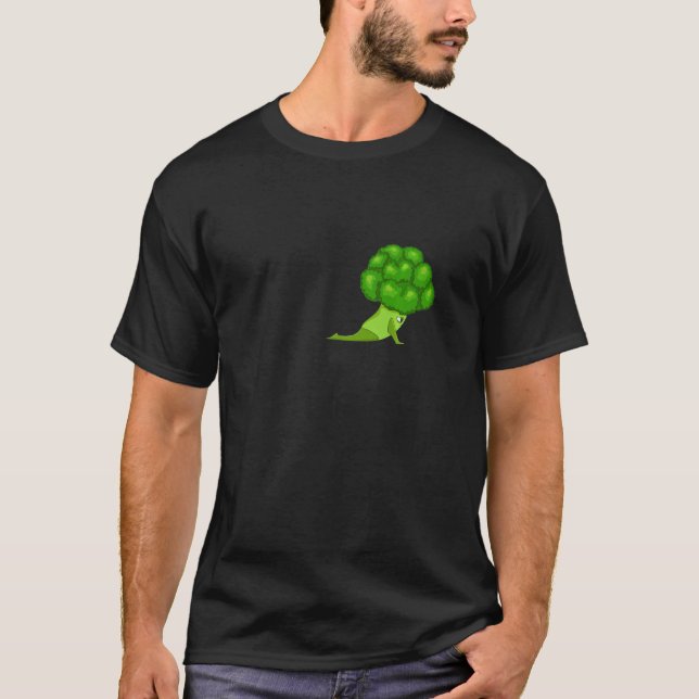 Yoga Fitness Instructor Broccoli Vegetable Farmer T-Shirt (Front)