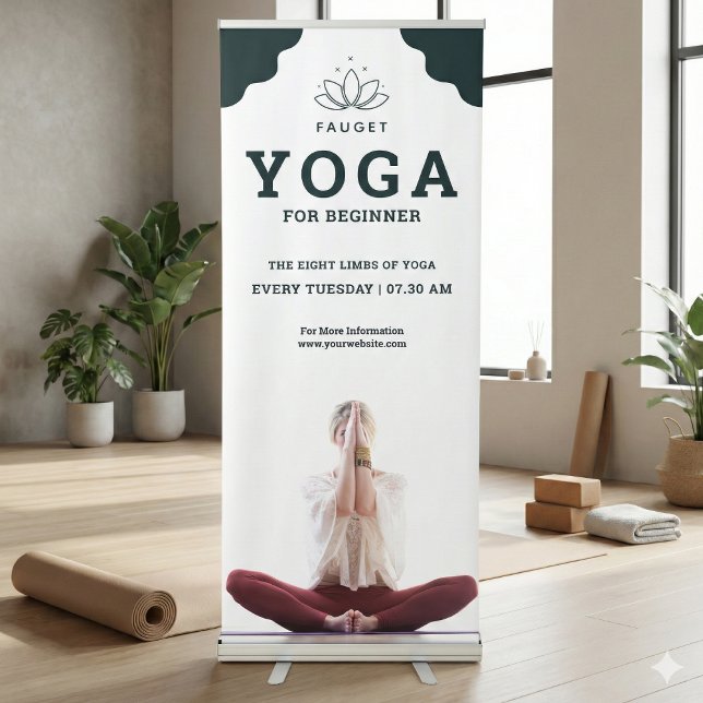 Yoga For Beginner Vertical Retractable Banner (Creator Uploaded)