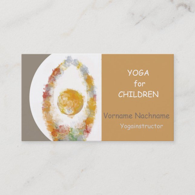 Yoga for children business card (Front)
