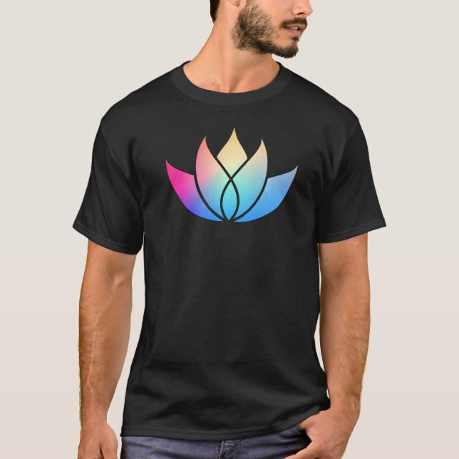 Yoga  For Men And Women  Om   Lotus Flower T-Shirt (Front)