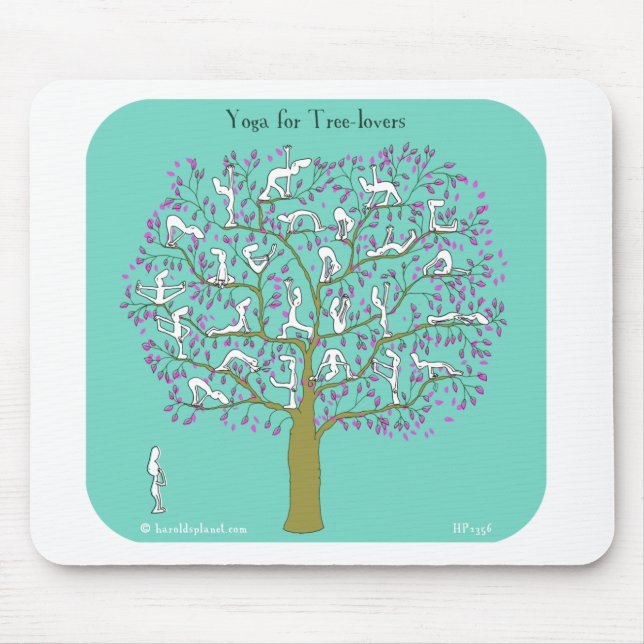 yoga for tree lovers mouse mat (Front)