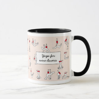 Yoga for Winelovers Pink Mug