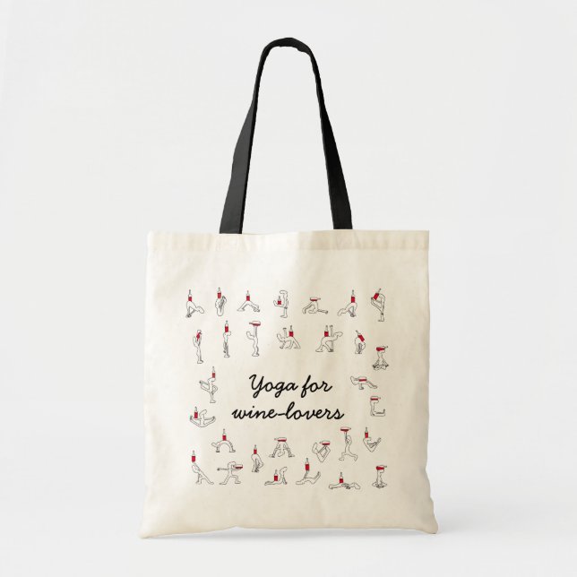 Yoga for Winelovers Totebag Tote Bag (Front)