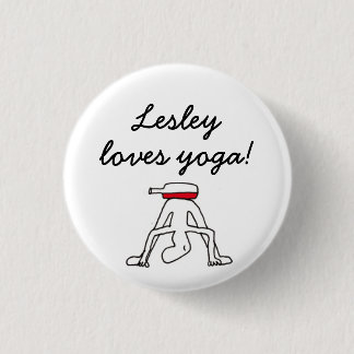 Yoga for Winelovers White Badge - personalised!