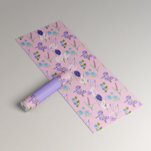Yoga for women with delicate pink flowers yoga mat