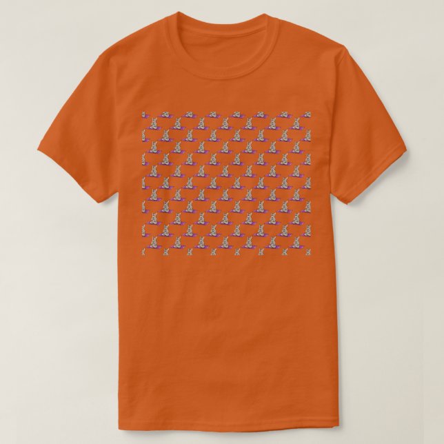 Yoga French Bulldog Pattern T-Shirt (Design Front)
