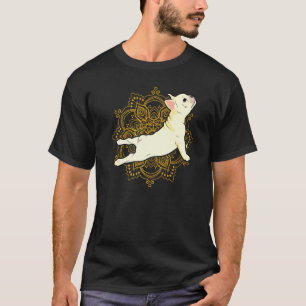 Yoga Frenchie Bulldog Bhujangasana Mandala T-Shirt