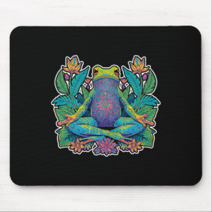Yoga Frog Meditate Zen Pose Lance Stretch Mouse Mat