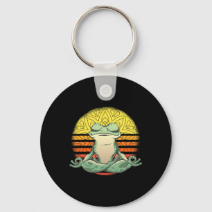 Yoga Frog Meditation Sport Key Ring