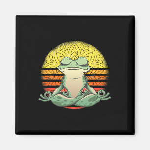 Yoga Frog Meditation Sport  Magnet