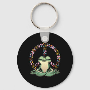 Yoga Frog Namaste Meditation Yoga Pose Frog Lover Key Ring