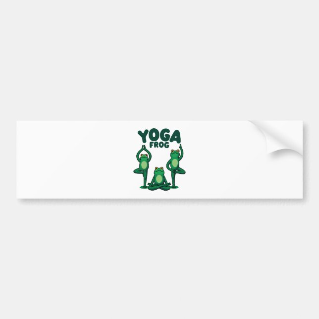 Yoga Frogs Bumper Sticker (Front)