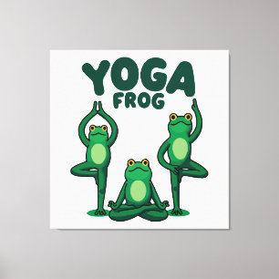 Yoga Frogs Canvas Print