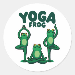 Yoga Frogs Classic Round Sticker