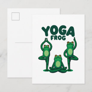 Yoga Frogs Invitation Postcard
