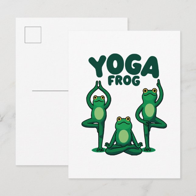 Yoga Frogs Invitation Postcard (Front/Back)