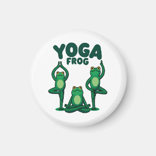 Yoga Frogs Magnet