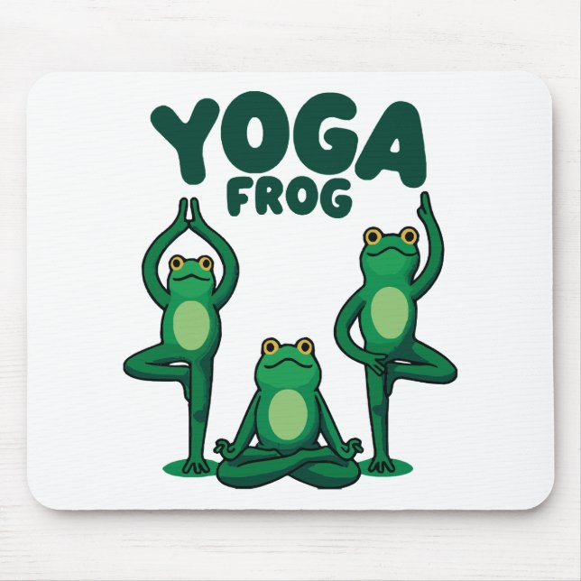 Yoga Frogs Mouse Mat (Front)