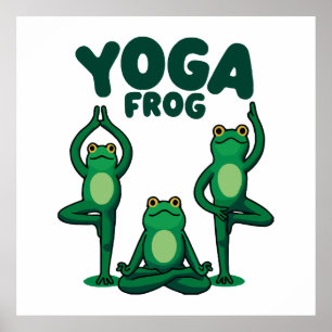 Yoga Frogs Poster