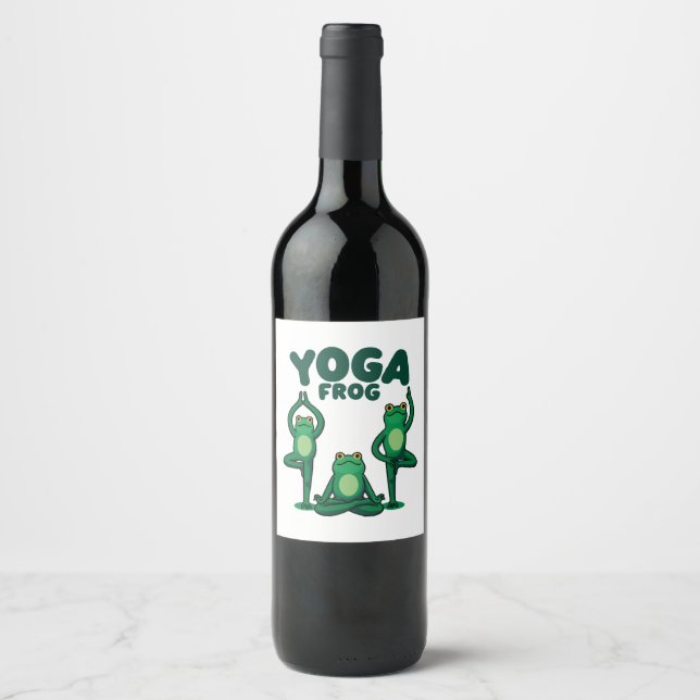 Yoga Frogs Wine Label (Front)