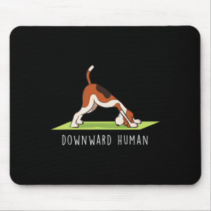 Yoga Funny Downward Human Dog Mouse Mat
