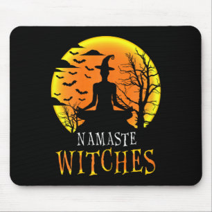 Yoga Funny Namaste Witches Halloween Girls Women G Mouse Mat