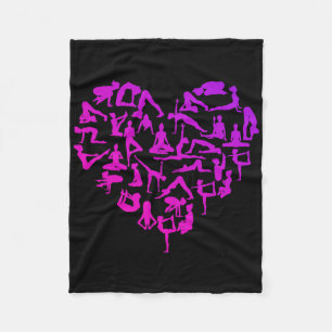 Yoga Gansha Namaste Heart Poses Meditation _1 Fleece Blanket