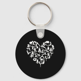 Yoga Gansha Namaste Heart Poses Meditation Key Ring