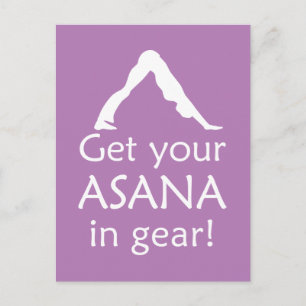 Yoga Get Your Asana In Gear Postcard