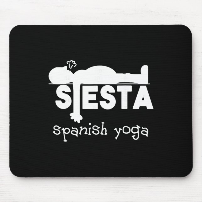 Yoga Gift And Funny Sleeping Fun Spanish Siesta  Mouse Mat (Front)