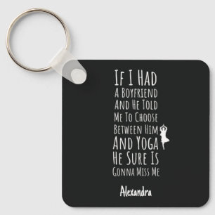 Yoga Gifts For Girls Yogi Funny Personalized Key Ring