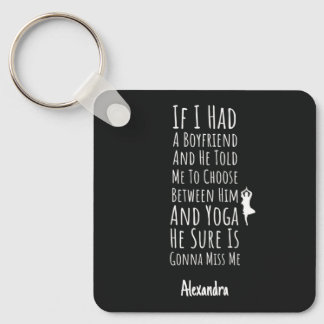 Yoga Gifts For Girls Yogi Funny Personalized Key Ring